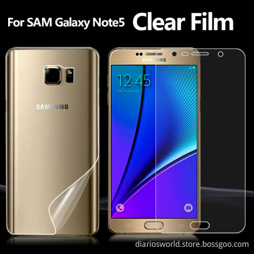 Premium guard Front and Back Bubble-Free mobile screen protector for Samsung Galaxy Note5